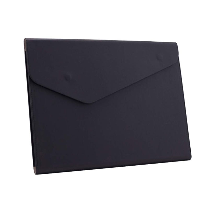 Enyuwlcm PU Leather A4 File Folder Document Holder Waterproof Portfolio Envelope Folder Case with Invisible Magnetic Closure Black - Image 1